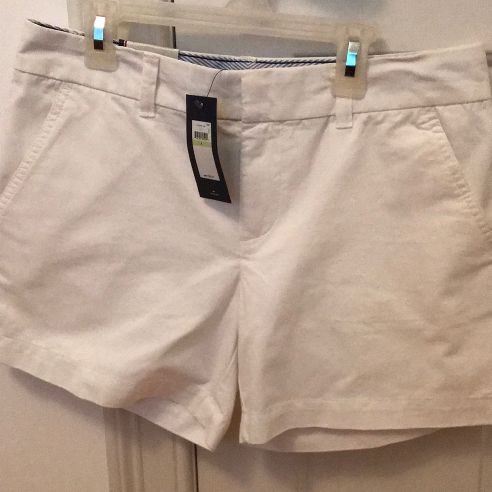 Tommy Hilfiger white 5" inseam white cotton shorts
